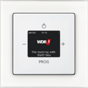Wzmacniacz AudioWorld z białym tunerem FM Busch-axcent