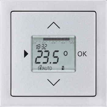 future linear srebrny aluminium: Termostat pokojowy / termostat podłogowy z programatorem tygodniowym