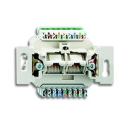 GNIAZDO PRZYŁĄCZENIOWE UAE, RJ45 KAT. 6E NIEEKRANOWANE,  2 NIEZALEŻNE ZŁĄCZA 8-PINOWE, 8/8 (8/8)